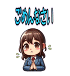 日常 ドタバタ オフィスレディ OL  (大)（個別スタンプ：25）