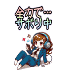 日常 ドタバタ オフィスレディ OL  (大)（個別スタンプ：30）