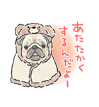 【再販】飛び出す！パグと新年のご挨拶♪（個別スタンプ：20）