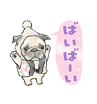 【再販】飛び出す！パグと新年のご挨拶♪（個別スタンプ：23）