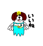オデコチンという名のおもしろい犬の天使（個別スタンプ：3）