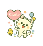 しろいぬ ごあいさつスタンプ（個別スタンプ：3）