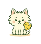 しろいぬ ごあいさつスタンプ（個別スタンプ：30）