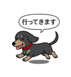 ミニチュアダックス(スムースブラックタン)（個別スタンプ：9）