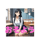 木之本レール作AIあいちゃん白紺挨拶専門（個別スタンプ：19）