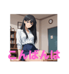 木之本レール作AIあいちゃん白紺挨拶専門（個別スタンプ：22）