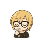 金髪眼鏡男子（個別スタンプ：1）