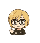金髪眼鏡男子（個別スタンプ：8）