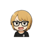 金髪眼鏡男子（個別スタンプ：10）