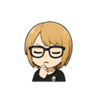 金髪眼鏡男子（個別スタンプ：14）