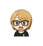 金髪眼鏡男子（個別スタンプ：15）