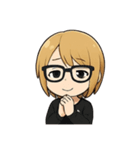 金髪眼鏡男子（個別スタンプ：21）