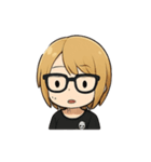 金髪眼鏡男子（個別スタンプ：22）