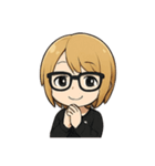 金髪眼鏡男子（個別スタンプ：23）
