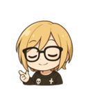 金髪眼鏡男子（個別スタンプ：24）