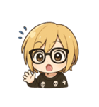 金髪眼鏡男子（個別スタンプ：25）