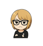 金髪眼鏡男子（個別スタンプ：26）
