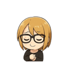 金髪眼鏡男子（個別スタンプ：27）