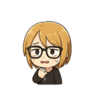 金髪眼鏡男子（個別スタンプ：33）