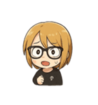 金髪眼鏡男子（個別スタンプ：34）