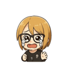 金髪眼鏡男子（個別スタンプ：35）