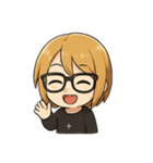 金髪眼鏡男子（個別スタンプ：40）