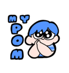 ラグビーすきな男の子（青）（個別スタンプ：2）