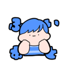 ラグビーすきな男の子（青）（個別スタンプ：4）