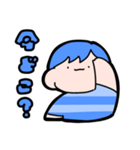 ラグビーすきな男の子（青）（個別スタンプ：7）