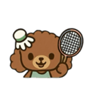 Badminton Dog [No Text]（個別スタンプ：5）