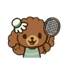 Badminton Dog [No Text]（個別スタンプ：7）