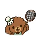 Badminton Dog [No Text]（個別スタンプ：8）