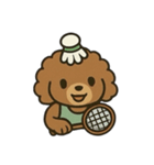 Badminton Dog [No Text]（個別スタンプ：12）