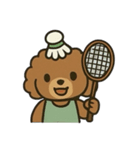 Badminton Dog [No Text]（個別スタンプ：13）