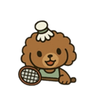 Badminton Dog [No Text]（個別スタンプ：15）