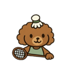 Badminton Dog [No Text]（個別スタンプ：23）