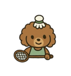Badminton Dog [No Text]（個別スタンプ：24）