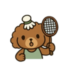 Badminton Dog [No Text]（個別スタンプ：27）