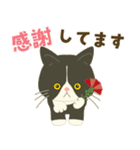 【母の日】ハチワレコンビ【ありがとう】（個別スタンプ：8）