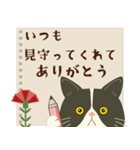 【母の日】ハチワレコンビ【ありがとう】（個別スタンプ：10）