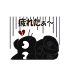 黒ねこの動くみけさん便り・4（個別スタンプ：3）