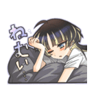 ウルフカットの女の子スタンプ（個別スタンプ：7）