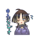 ウルフカットの女の子スタンプ（個別スタンプ：11）
