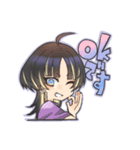 ウルフカットの女の子スタンプ（個別スタンプ：13）
