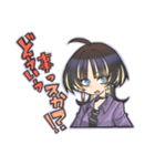 ウルフカットの女の子スタンプ（個別スタンプ：17）