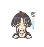 ウルフカットの女の子スタンプ（個別スタンプ：22）