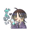 ウルフカットの女の子スタンプ（個別スタンプ：32）
