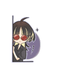 ウルフカットの女の子スタンプ（個別スタンプ：36）