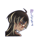 ウルフカットの女の子スタンプ（個別スタンプ：40）