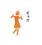 動くピクトグラム 4 オレンジ版 敬語 挨拶（個別スタンプ：8）